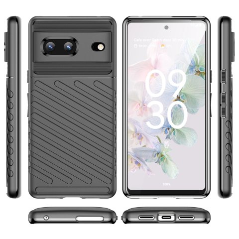 Thunder Case elastyczne pancerne etui pokrowiec Google Pixel 7 czarny Thunder Case elastyczne pancerne etui pokrowiec Google Pixel 7 czarny