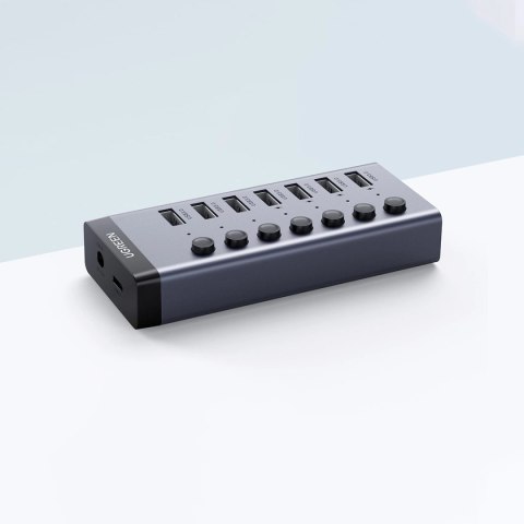 Ugreen wielofunkcyjny HUB 7w1 USB Typ C - 7x USB Typ A 3.0 PD DC 12V szary (CM481) Ugreen wielofunkcyjny HUB 7w1 USB Typ C - 7x USB Typ A 3.0 PD DC 12V szary (CM481)