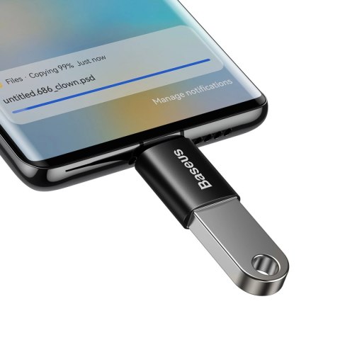 Adapter Baseus Ingenuity Series z USB-C do USB-A 10Gb/s - czarny Adapter Baseus Ingenuity Series z USB-C do USB-A 10Gb/s - czarny