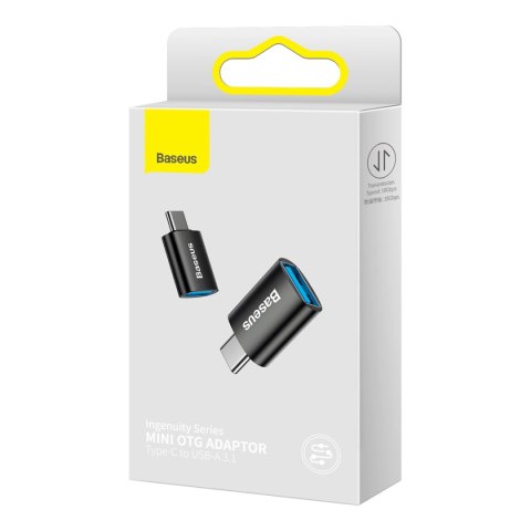Adapter Baseus Ingenuity Series z USB-C do USB-A 10Gb/s - czarny Adapter Baseus Ingenuity Series z USB-C do USB-A 10Gb/s - czarny