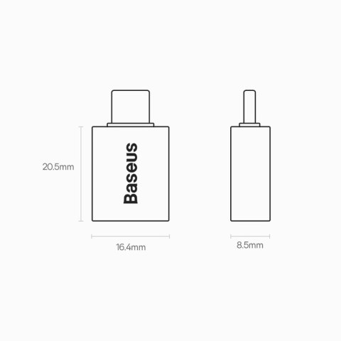 Adapter Baseus Ingenuity Series z USB-C do USB-A 10Gb/s - czarny Adapter Baseus Ingenuity Series z USB-C do USB-A 10Gb/s - czarny