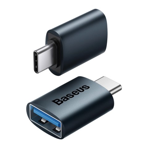 Adapter Baseus Ingenuity Series z USB-C do USB-A 10Gb/s - niebieski Adapter Baseus Ingenuity Series z USB-C do USB-A 10Gb/s - niebieski