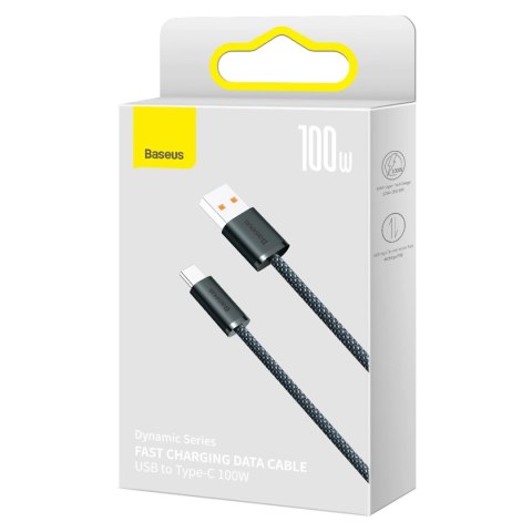 Baseus Dynamic Series kabel USB - USB Typ C 100W 1m szary (CALD000616) Baseus Dynamic Series kabel USB - USB Typ C 100W 1m szary (CALD000616)