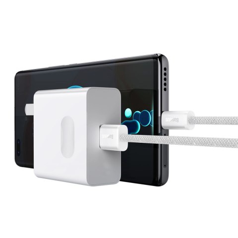 Baseus Dynamic Series kabel USB - USB Typ C 100W 2m biały (CALD000702) Baseus Dynamic Series kabel USB - USB Typ C 100W 2m biały (CALD000702)