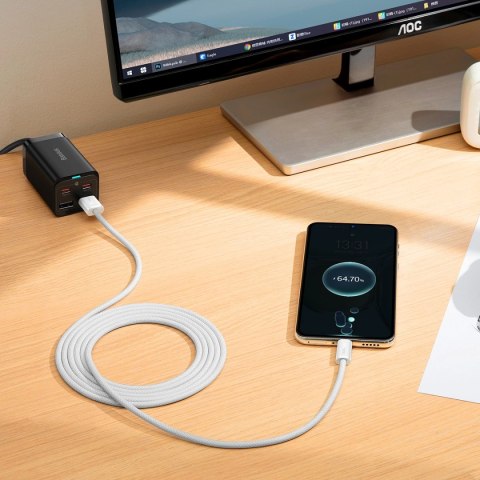 Baseus Dynamic Series kabel USB - USB Typ C 100W 2m biały (CALD000702) Baseus Dynamic Series kabel USB - USB Typ C 100W 2m biały (CALD000702)