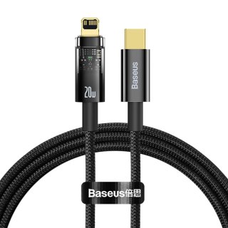 Baseus Explorer Series kabel przewód USB Typ C - Lightning 20W 1m czarny (CATS000001)