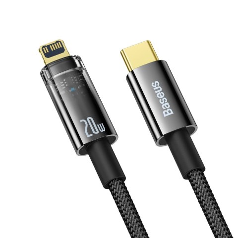 Baseus Explorer Series kabel przewód USB Typ C - Lightning 20W 1m czarny (CATS000001)