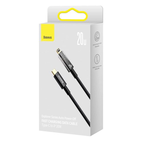 Baseus Explorer Series kabel przewód USB Typ C - Lightning 20W 1m czarny (CATS000001)