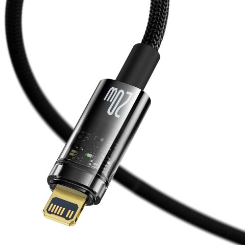 Baseus Explorer Series kabel przewód USB Typ C - Lightning 20W 1m czarny (CATS000001)