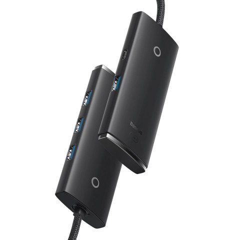 Baseus Lite Series HUB 4-Portowy (USB-A do 4xUSB-A 3.0) 2m czarny (WKQX030201) Baseus Lite Series HUB 4-Portowy (USB-A do 4xUSB-A 3.0) 2m czarny (WKQX030201)