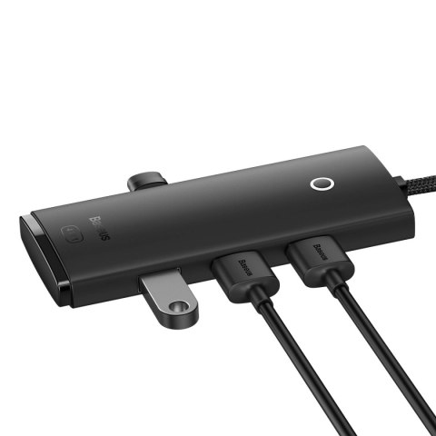 Baseus Lite Series HUB 4-Portowy (USB-A do 4xUSB-A 3.0) 2m czarny (WKQX030201) Baseus Lite Series HUB 4-Portowy (USB-A do 4xUSB-A 3.0) 2m czarny (WKQX030201)