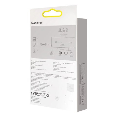 Baseus Lite Series wielofunkcyjny HUB USB Typ C - 2 x USB 3.0 / USB Typ C PD / HDMI 1,4 / SD/TF czarny (WKQX050101) Baseus Lite Series wielofunkcyjny HUB USB Typ C - 2 x USB 3.0 / USB Typ C PD / HDMI 1,4 / SD/TF czarny (WKQX050101)