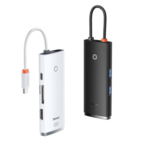 Baseus Lite Series wielofunkcyjny HUB USB Typ C - 2 x USB 3.0 / USB Typ C PD / HDMI 1,4 / SD/TF czarny (WKQX050101) Baseus Lite Series wielofunkcyjny HUB USB Typ C - 2 x USB 3.0 / USB Typ C PD / HDMI 1,4 / SD/TF czarny (WKQX050101)