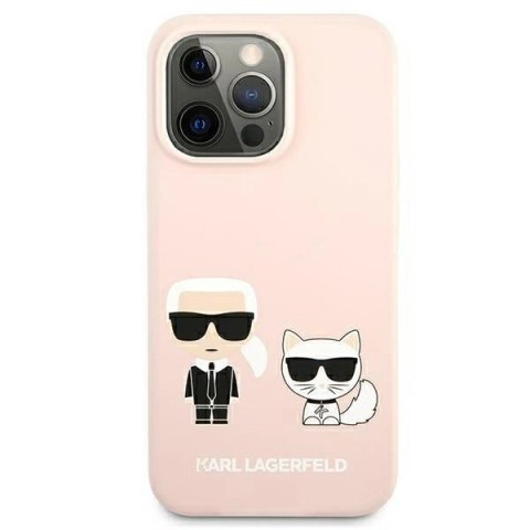 Etui Karl Lagerfeld Silicone Ikonik Karl&Choupette MagSafe na iPhone 13 Pro / iPhone 13 - jasnoróżowe Etui Karl Lagerfeld Silicone Ikonik Karl&Choupette MagSafe na iPhone 13 Pro / iPhone 13 - jasnoróżowe