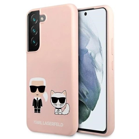 Etui Karl Lagerfeld Silicone Ikonik Karl&Choupette na Samsung Galaxy S22+ - jasnoróżowe Etui Karl Lagerfeld Silicone Ikonik Karl&Choupette na Samsung Galaxy S22+ - jasnoróżowe