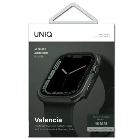 Etui UNIQ Valencia na Apple Watch 4/5/6/7/8/SE/SE2 45/44mm - zielone Etui UNIQ Valencia na Apple Watch 4/5/6/7/8/SE/SE2 45/44mm - zielone