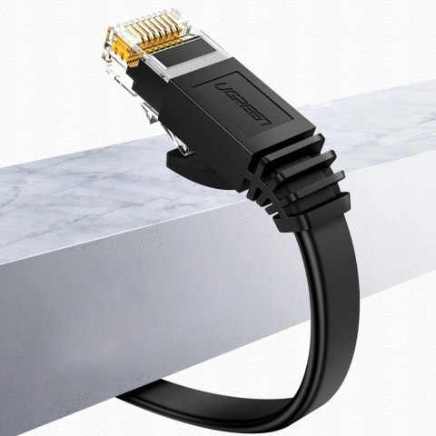 Kabel Ugreen NW102 50177 płaski sieciowy LAN Ethernet Cat. 6 8m - czarny Kabel Ugreen NW102 50177 płaski sieciowy LAN Ethernet Cat. 6 8m - czarny
