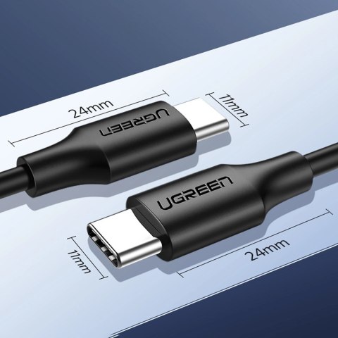 Kabel Ugreen US286 USB-C - USB-C PD QC 3A 480Mb/s 1m - czarny Kabel Ugreen US286 USB-C - USB-C PD QC 3A 480Mb/s 1m - czarny