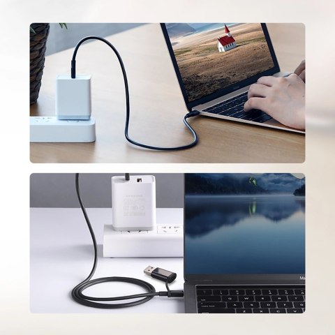 Kabel Ugreen US286 USB-C - USB-C PD QC 3A 480Mb/s 2m - czarny Kabel Ugreen US286 USB-C - USB-C PD QC 3A 480Mb/s 2m - czarny