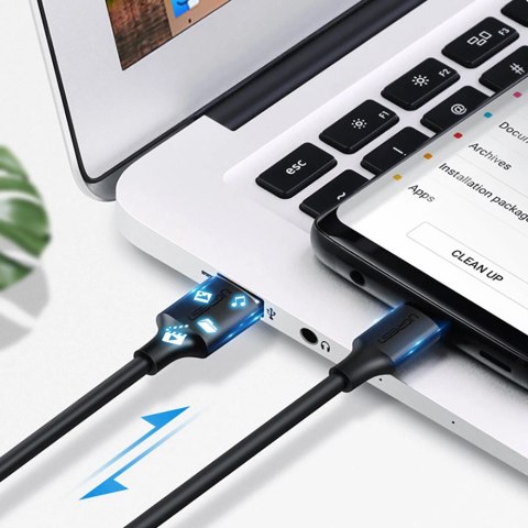 Kabel Ugreen US287 60114 USB-A / USB-C 3A 0.25m - czarny Kabel Ugreen US287 60114 USB-A / USB-C 3A 0.25m - czarny
