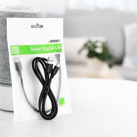Kabel Ugreen US287 60114 USB-A / USB-C 3A 0.25m - czarny Kabel Ugreen US287 60114 USB-A / USB-C 3A 0.25m - czarny