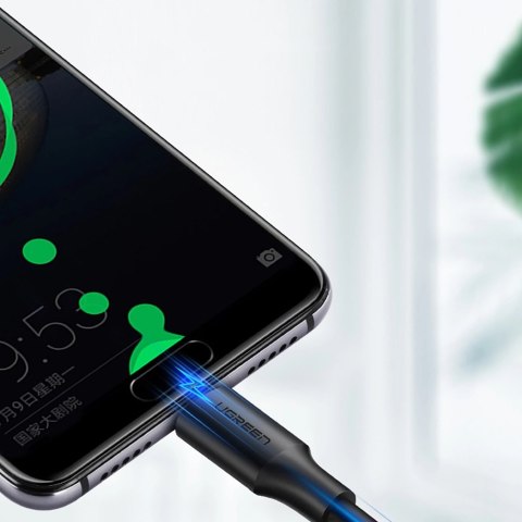 Kabel Ugreen US287 60114 USB-A / USB-C 3A 0.25m - czarny Kabel Ugreen US287 60114 USB-A / USB-C 3A 0.25m - czarny