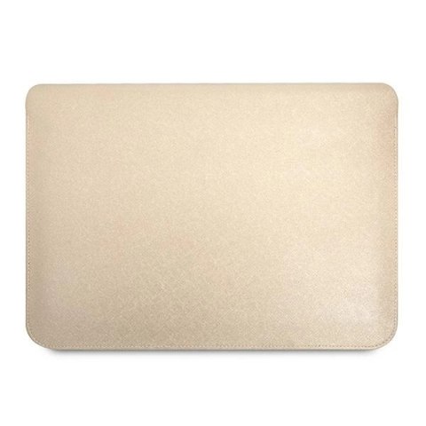 Pokrowiec Guess Saffiano Triangle Logo na laptopa 14'' - beżowy Pokrowiec Guess Saffiano Triangle Logo na laptopa 14'' - beżowy