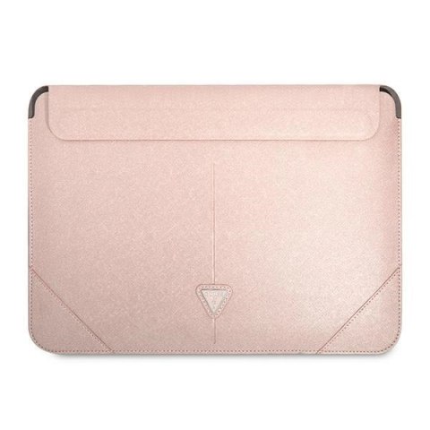 Pokrowiec Guess Saffiano Triangle Logo na laptopa 14" - różowy Pokrowiec Guess Saffiano Triangle Logo na laptopa 14" - różowy