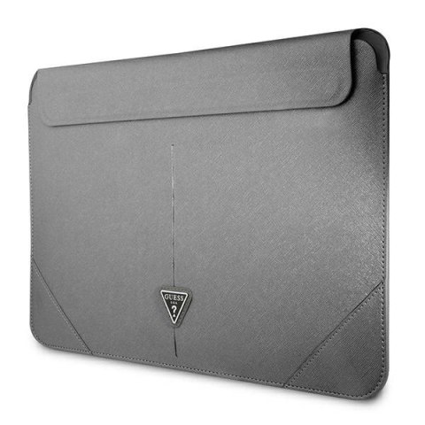 Pokrowiec Guess Saffiano Triangle Logo na laptopa 14'' - srebrny Pokrowiec Guess Saffiano Triangle Logo na laptopa 14'' - srebrny