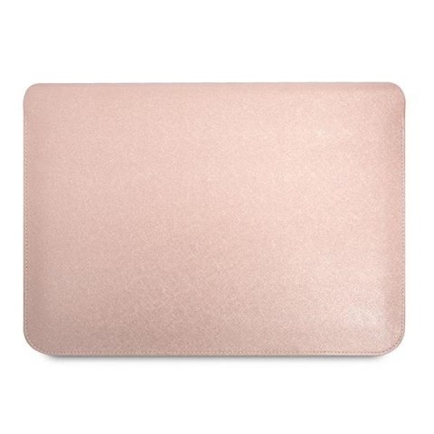 Pokrowiec Guess Saffiano Triangle Logo na laptopa 16'' - różowy