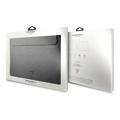 Pokrowiec Guess Saffiano Triangle Logo na laptopa 16'' - srebrny Pokrowiec Guess Saffiano Triangle Logo na laptopa 16'' - srebrny
