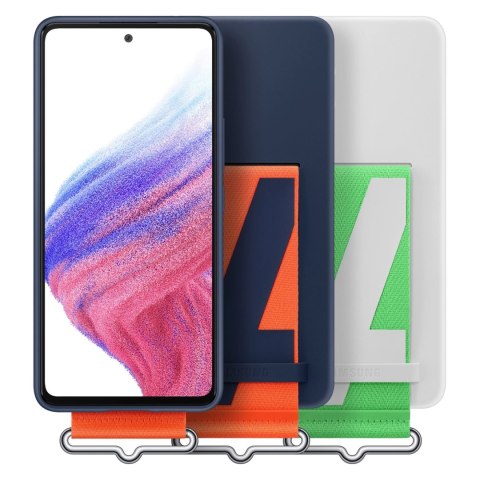 Samsung Strap Silicone Cover etui pokrowiec do Samsung Galaxy A53 5G granatowy (EF-GA536TNEGWW) Samsung Strap Silicone Cover etui pokrowiec do Samsung Galaxy A53 5G granatowy (EF-GA536TNEGWW)