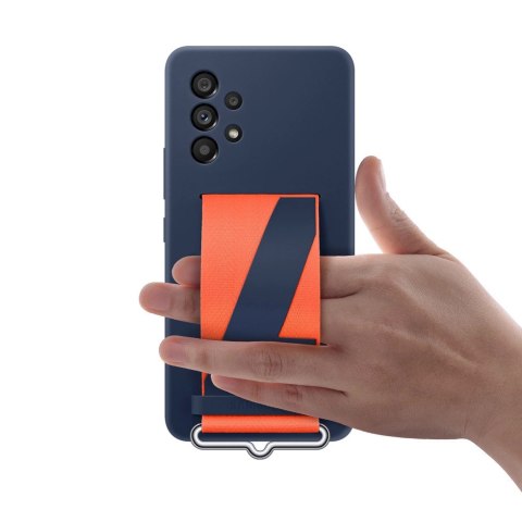 Samsung Strap Silicone Cover etui pokrowiec do Samsung Galaxy A53 5G granatowy (EF-GA536TNEGWW) Samsung Strap Silicone Cover etui pokrowiec do Samsung Galaxy A53 5G granatowy (EF-GA536TNEGWW)