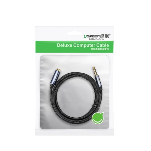 Ugreen adapter przejściówka mini jack 3,5mm 1m niebieski (AV118) Ugreen adapter przejściówka mini jack 3,5mm 1m niebieski (AV118)