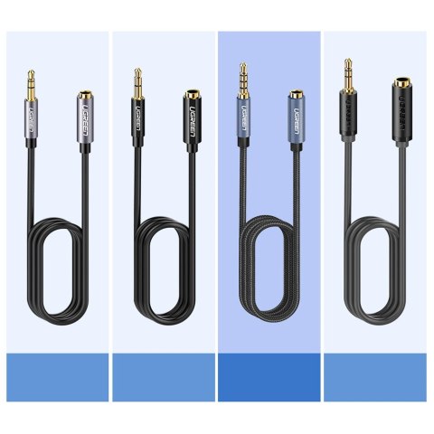 Ugreen adapter przejściówka mini jack 3,5mm 1m niebieski (AV118) Ugreen adapter przejściówka mini jack 3,5mm 1m niebieski (AV118)