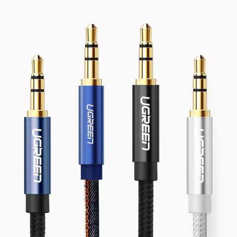 Ugreen kątowy kabel AUX 2 x mini jack 3,5 mm 1m niebieski (AV112) Ugreen kątowy kabel AUX 2 x mini jack 3,5 mm 1m niebieski (AV112)