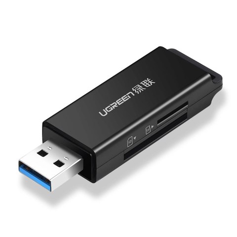 Ugreen przenośny czytnik kart TF/SD pod USB 3.0 czarny (CM104) Ugreen przenośny czytnik kart TF/SD pod USB 3.0 czarny (CM104)