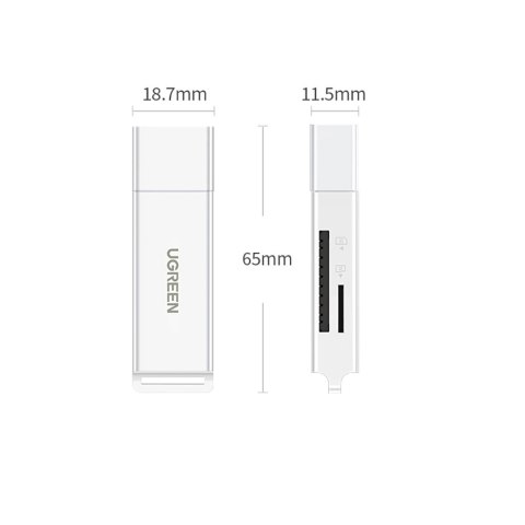 Ugreen przenośny czytnik kart TF/SD pod USB 3.0 czarny (CM104) Ugreen przenośny czytnik kart TF/SD pod USB 3.0 czarny (CM104)