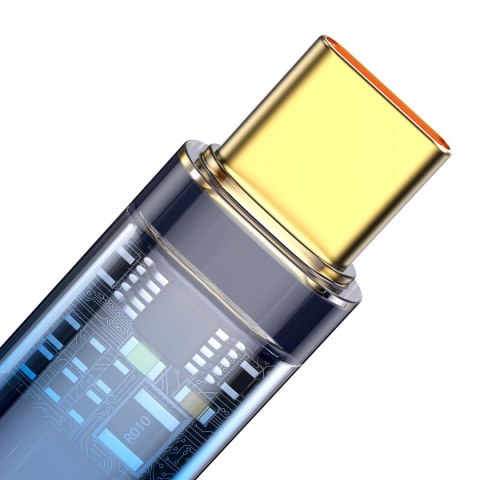 Baseus Explorer Series kabel przewód USB - USB Typ C 100W 1m niebieski (CATS000203)
