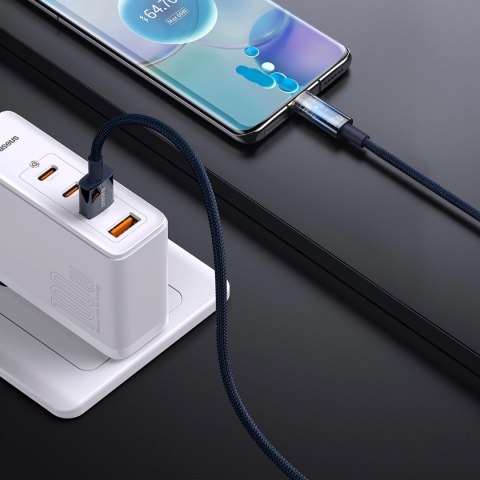 Baseus Explorer Series kabel przewód USB - USB Typ C 100W 1m niebieski (CATS000203)