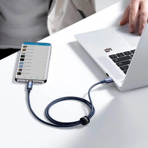 Baseus Explorer Series kabel przewód USB - USB Typ C 100W 1m niebieski (CATS000203)