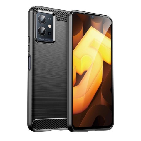 Carbon Case elastyczne etui pokrowiec Vivo Y55 / Y75 / Y33s / iQOO Z6 / iQOO U5 czarny Carbon Case elastyczne etui pokrowiec Vivo Y55 / Y75 / Y33s / iQOO Z6 / iQOO U5 czarny