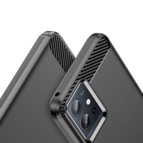 Carbon Case elastyczne etui pokrowiec Vivo Y55 / Y75 / Y33s / iQOO Z6 / iQOO U5 czarny Carbon Case elastyczne etui pokrowiec Vivo Y55 / Y75 / Y33s / iQOO Z6 / iQOO U5 czarny