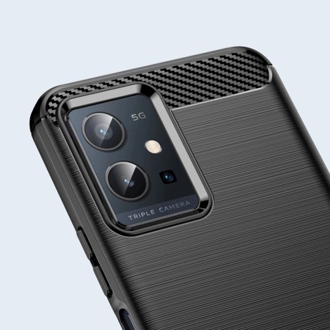 Carbon Case elastyczne etui pokrowiec Vivo Y55 / Y75 / Y33s / iQOO Z6 / iQOO U5 czarny Carbon Case elastyczne etui pokrowiec Vivo Y55 / Y75 / Y33s / iQOO Z6 / iQOO U5 czarny