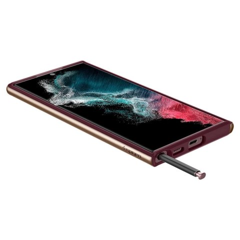 Etui Spigen Neo Hybrid na Samsung Galaxy S22 Ultra - burgundowe Etui Spigen Neo Hybrid na Samsung Galaxy S22 Ultra - burgundowe