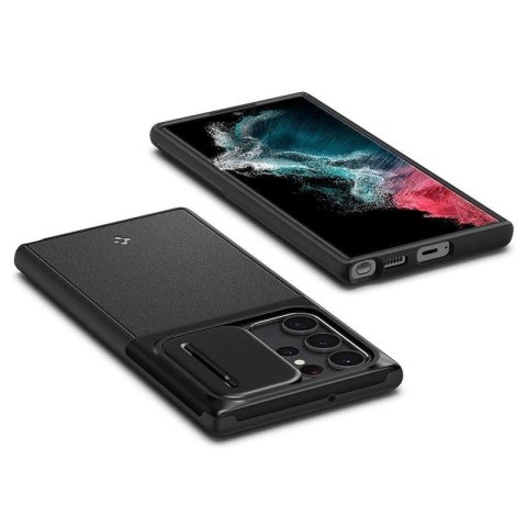 Etui Spigen Optik Armor na Samsung Galaxy S22 Ultra - czarne Etui Spigen Optik Armor na Samsung Galaxy S22 Ultra - czarne