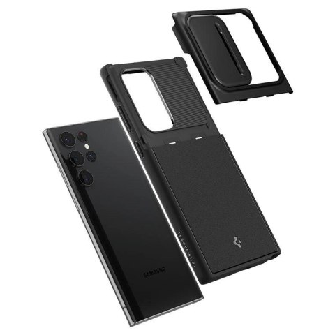 Etui Spigen Optik Armor na Samsung Galaxy S22 Ultra - czarne Etui Spigen Optik Armor na Samsung Galaxy S22 Ultra - czarne