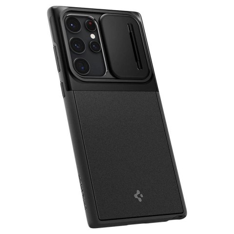 Etui Spigen Optik Armor na Samsung Galaxy S22 Ultra - czarne Etui Spigen Optik Armor na Samsung Galaxy S22 Ultra - czarne