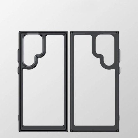 Outer Space Case etui do Samsung Galaxy S22 Ultra sztywny pokrowiec z żelową ramką czerwony