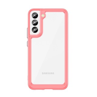 Outer Space Case etui do Samsung Galaxy S22 sztywny pokrowiec z żelową ramką czerwony
